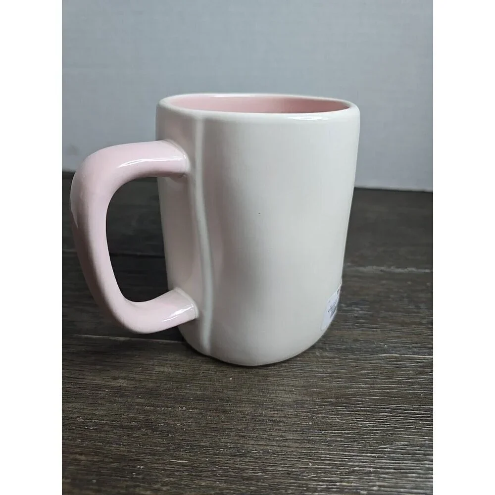 NWT Rae Dunn Artisan Hot Chick Easter Mug Pink Handle Interior Spring 2021